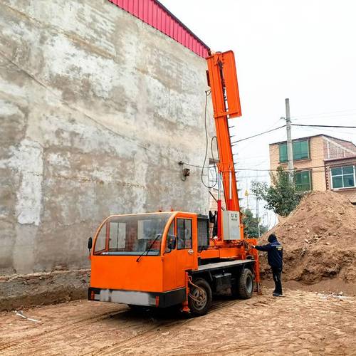 轮式多用途四驱长螺旋地基打桩机 楼房建筑液压地基螺旋打桩机全面解析